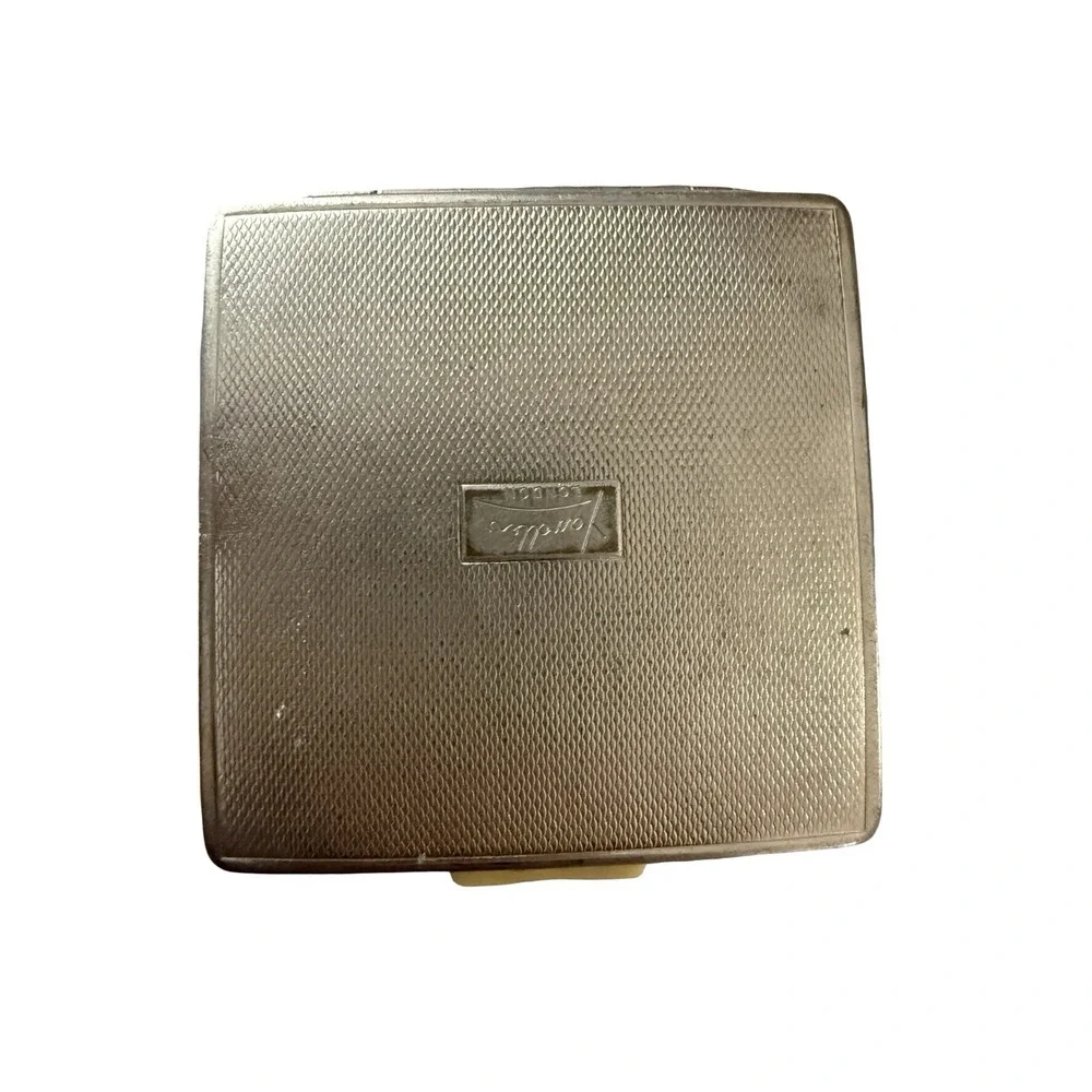 Antique/Vintage YARDLEY of LONDON Mirror Gold Compact/Silver Woman Powder MakeUp